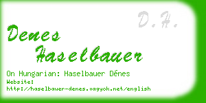 denes haselbauer business card